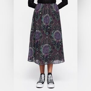 Clarette Chiffon Layered Midi Skirt Sz 8 – Witchy, Gothic, Alternative Skirt